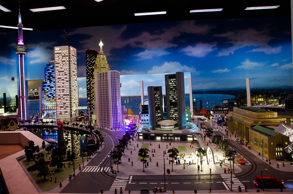 Model of Toronto made from LEGO