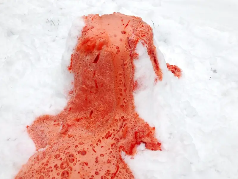 Erupting Snow Volcano Winter Science Activity