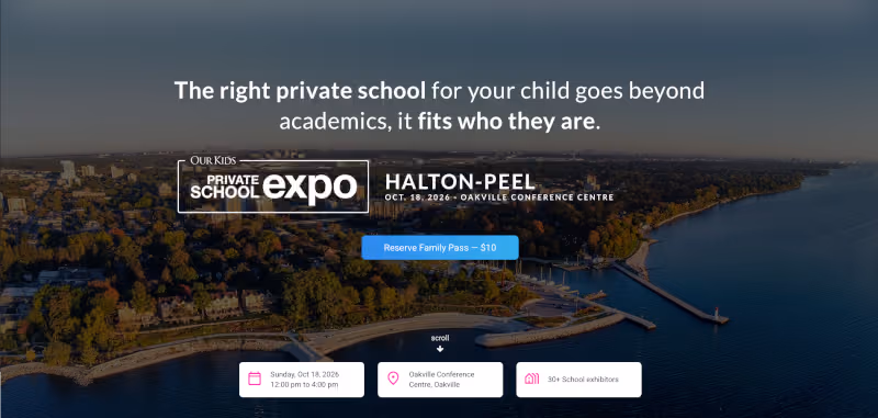 Our Kids Halton-Peel Private School Expo
