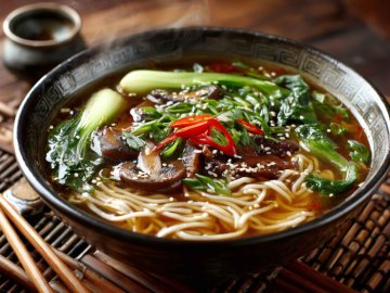 Mushroom Ramen with Hand Pulled Noodles (1)